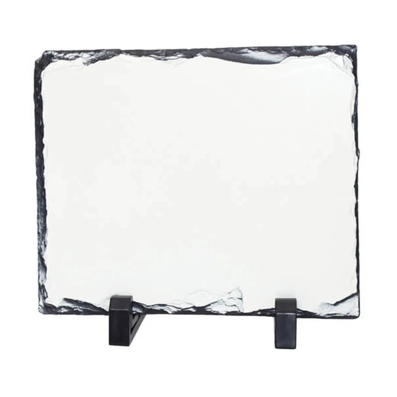 High Quality 15*20cm rectangle sublimation rock photo slate frame custom logo size sublimation blank rock slate