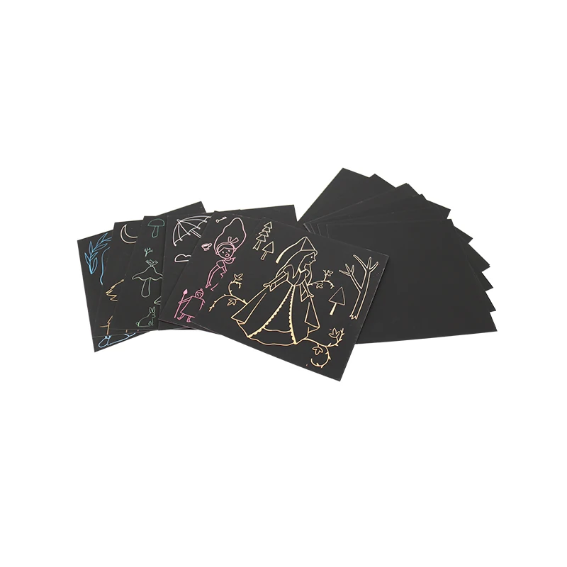 China supplier hot selling painting kids children color changing magic Scratch Postcards