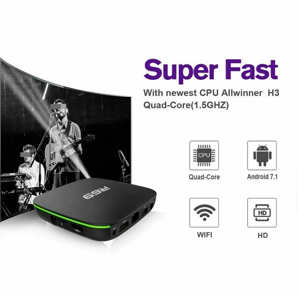 Горячая продажа ТВ-приставка Allwinner H3 1 Гб 2 RAM 8 16 ROM 4k потоковый Медиаплеер smart Android tv box