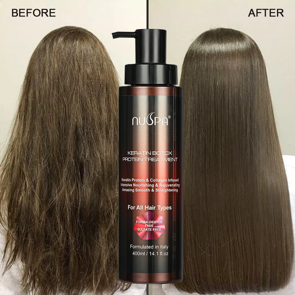 Wholesale Formaldehyde Free Straightening Hair Care Brazilian Keratin Protein Smooth Cuticle Silk Looking Hair Treatment