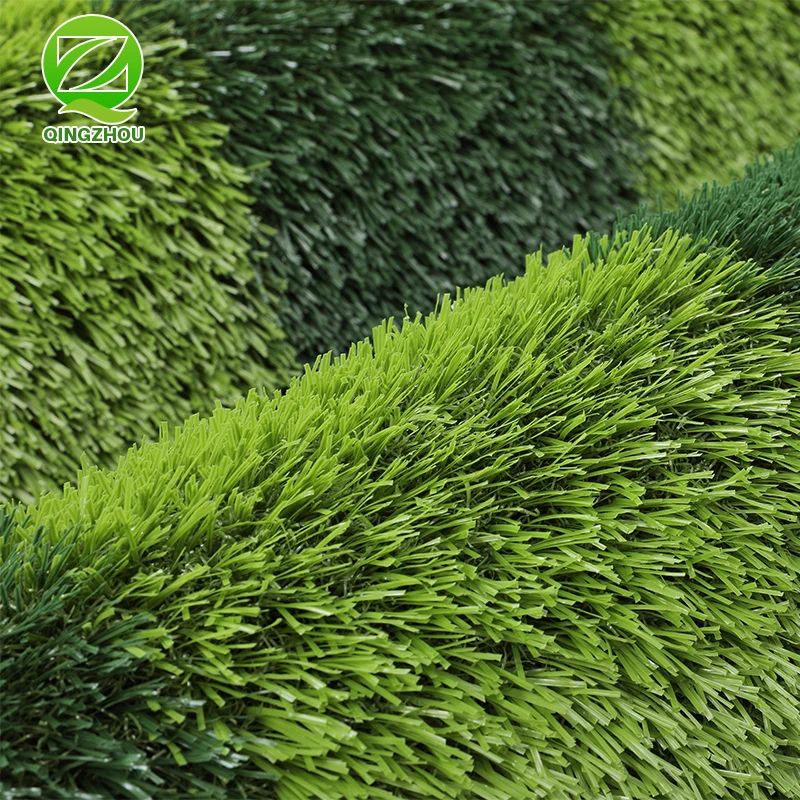 QINGZHOU synthetic mini football turf grass carpet non infill soccer field football carpet artificial grass for rooftop