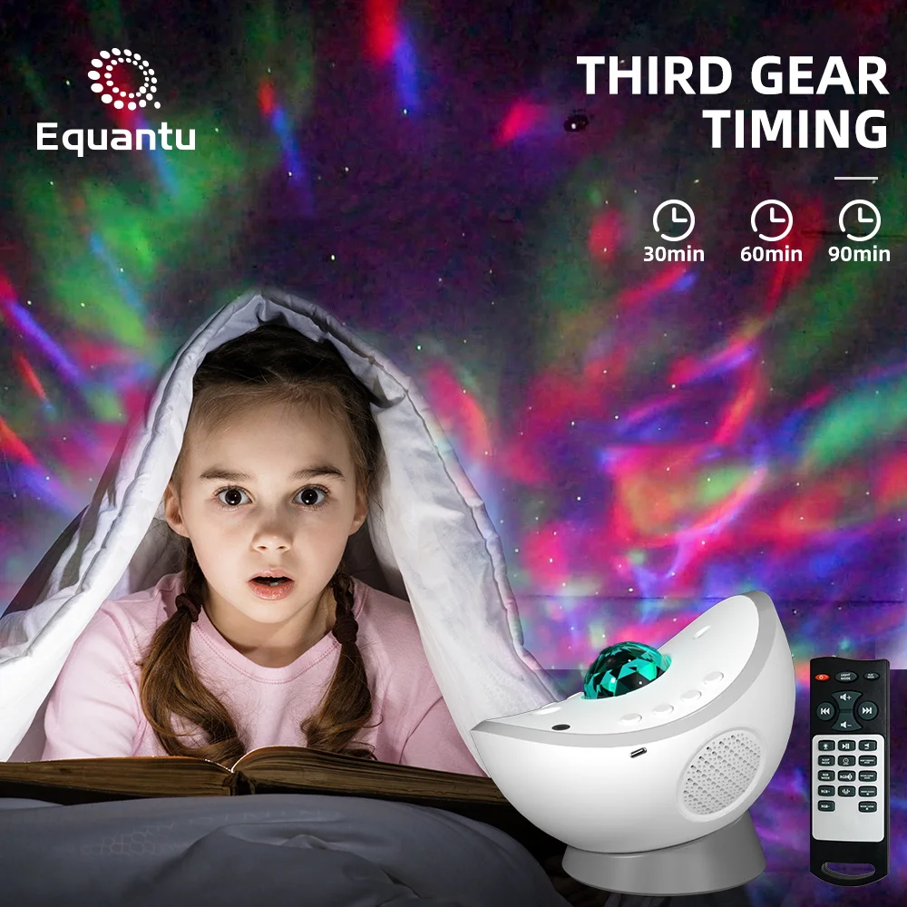 Music player nebula ocean wave starry night light projector lamp led laser star galaxy projector