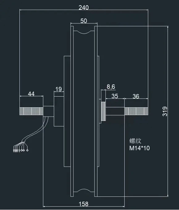 16inch HIGH SPEED MOTOR 60v-120V2000w-4000W with 2 GROUP Hallsensor 160mm Fork Opening Disc Brake ELECTRIC BIKE SCOOTER DIY PART