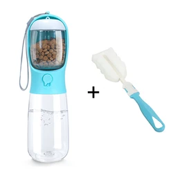 Customized Logo Dog Water And Food Bottle Pet Water Bottle With Filter Water Food Pet Bowl