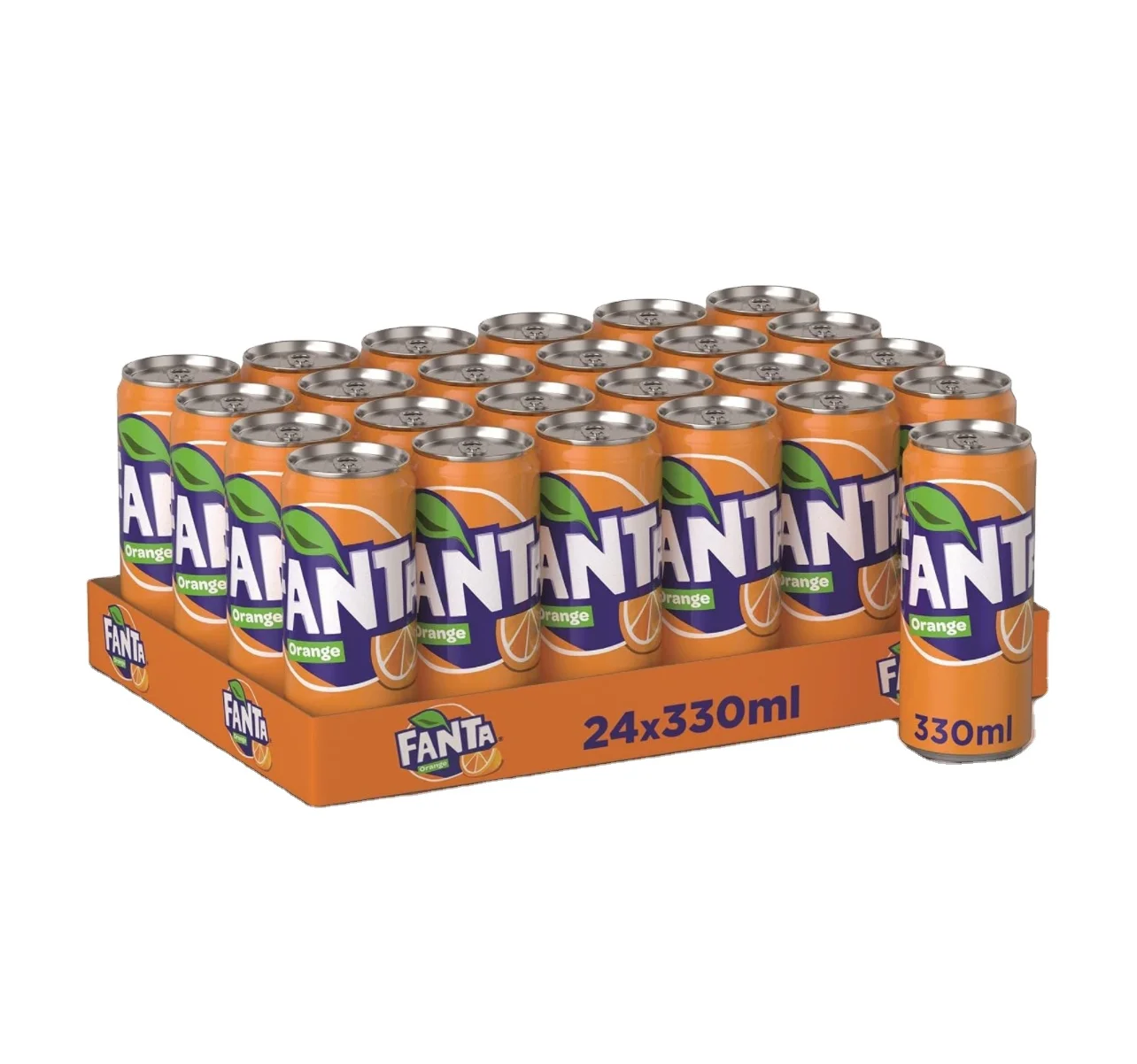 Лучший поставщик 330 мл оптом мягкие банки Fanta апельсин 24 футляр Имбирная Сода со вкусом свежих фруктов для чая и кофе