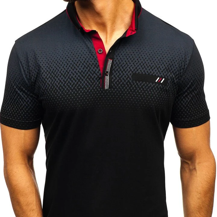 Рубашка-поло из 100% хлопка с воротником, с логотипом на заказ