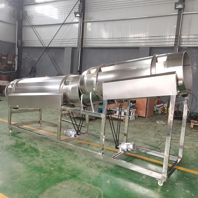 Nuts Roasting And Flavoring Machine/ Single Roller Seasoning Machine/ Seasoning Tumbler Banana Chips Flavoring Machine