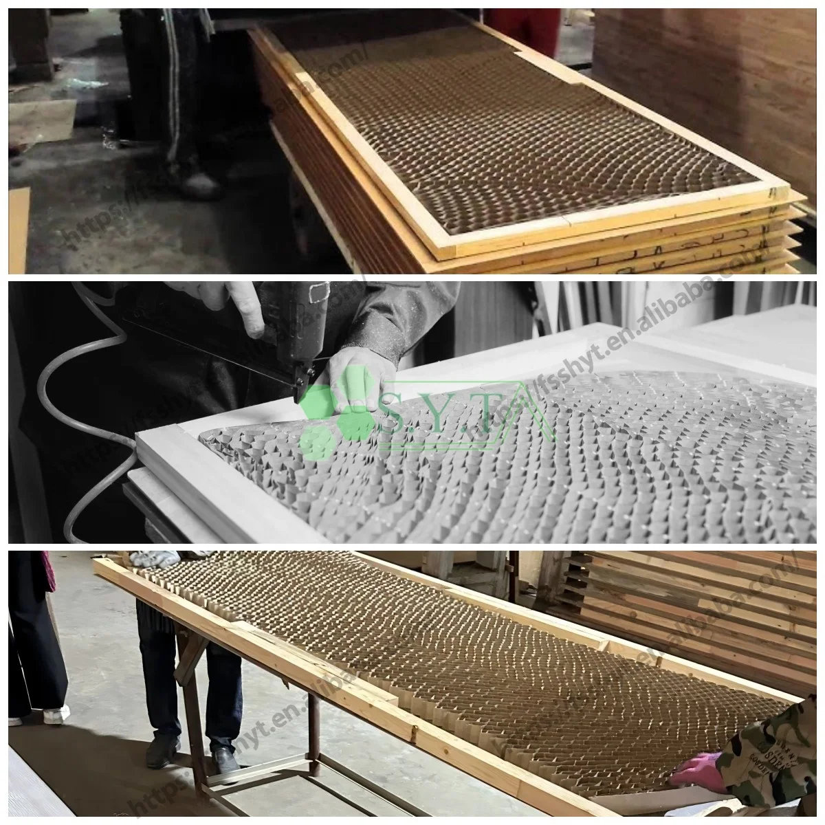 SYT Aluminum door filling Inner filling material honeycomb paper core