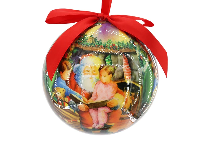 Wholesale Price 4pcs 100mm polyfoam ball Hanging Christmas Ornaments Plastic Bauble Christmas Ball For Christmas Tree Decoration