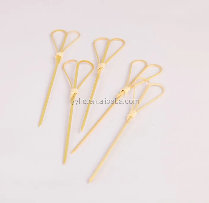 Wholesale bulk 2022 Chinese Various sizes flower knotted bamboo skewer and bamboo sticks