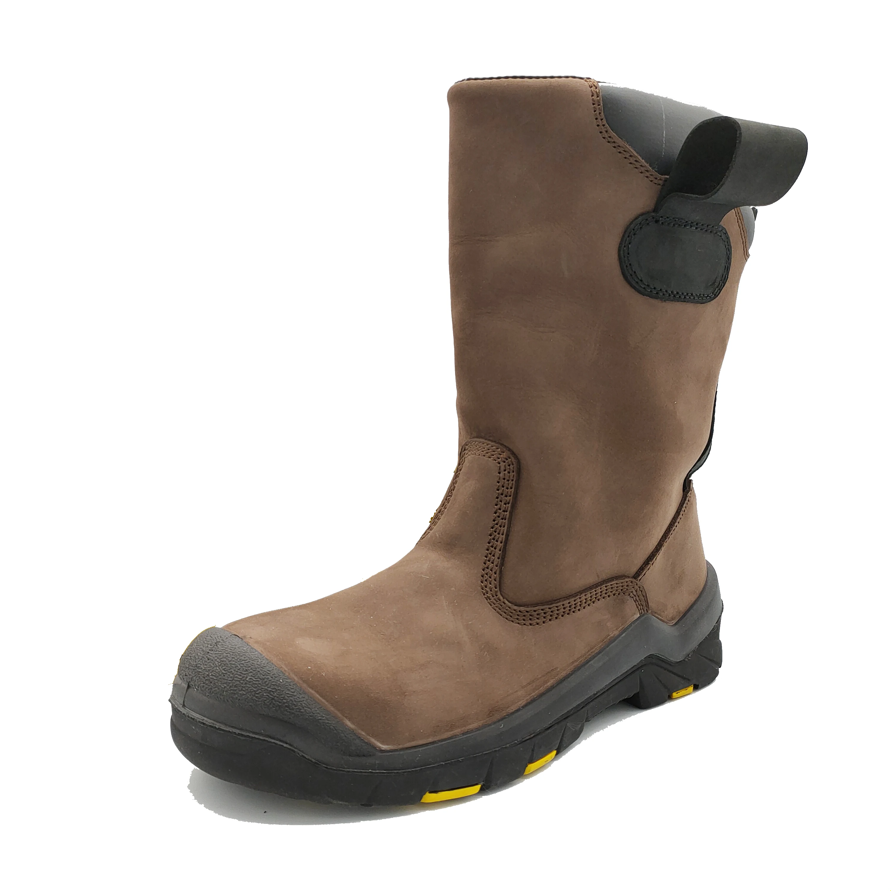 Waterproof rigger rubber injection sole Genuine leather safety boots