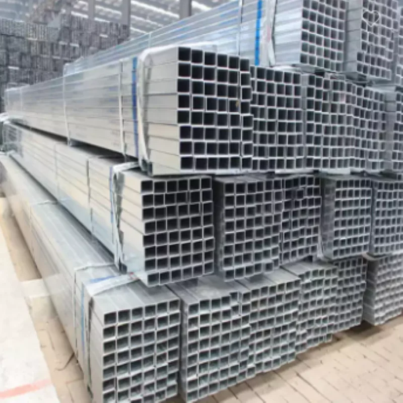 Galvanized square steel pipe galvanized steel sections supplier for building price square pipe 10x10 100x100 steel square tube