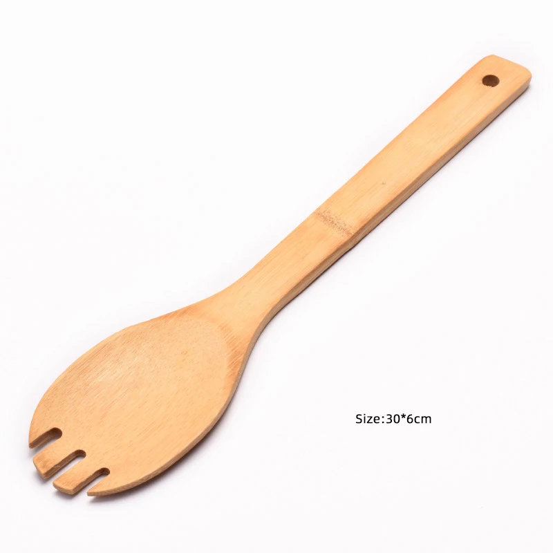 Wholesale 30cm Non-Stick Spatula Cookware Bamboo Angled Shovel Kitchen With Hole