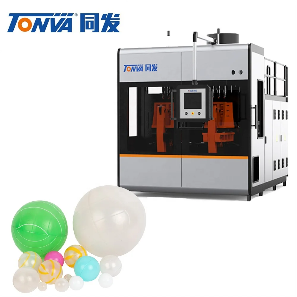 plastic toy ball sea ball multy color making on TONVA plastic blowing  machine  and molds fully automatic production