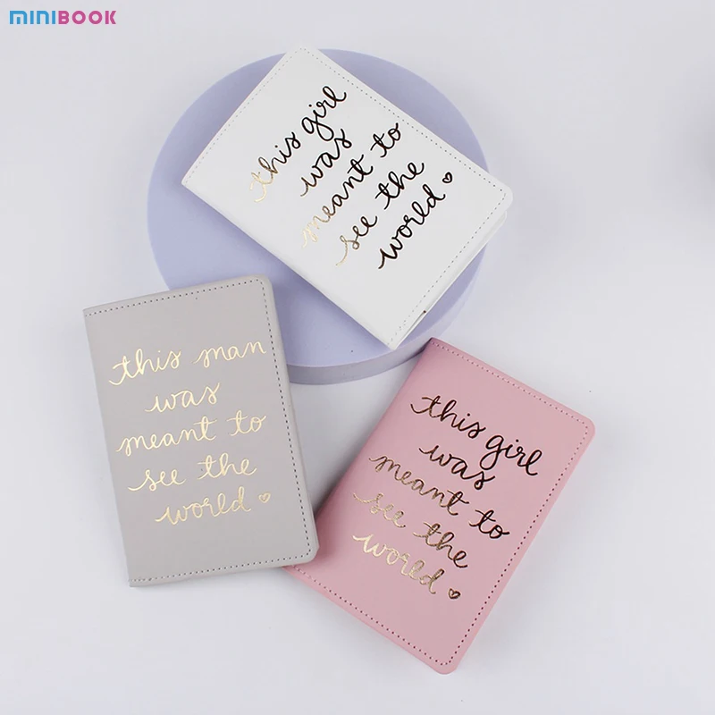 Minibook Oem Custom Brand Travel Passport Cover Holder And Luggage Tag Set In Gift Box Organizer Wallet