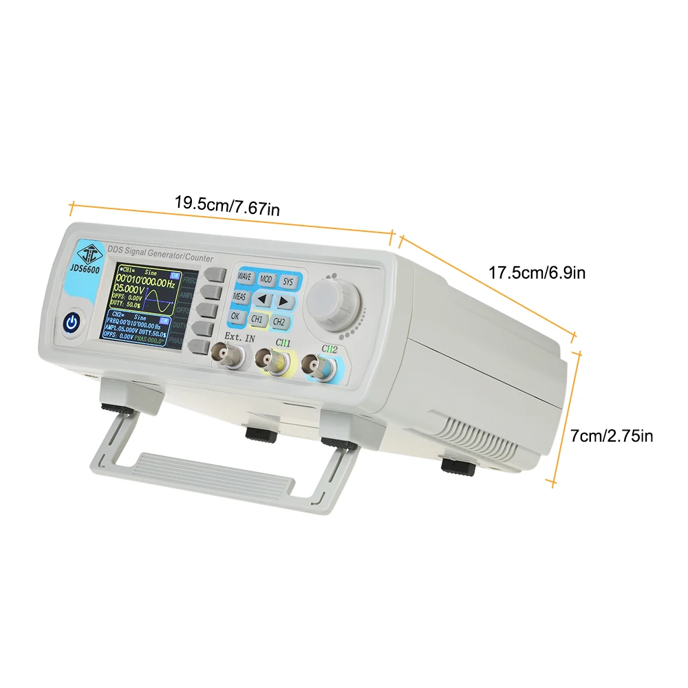 JDS6600 15MHZ Series Digital Control Dual-Channel DDS Function Signal Generator Frequency Meter Arbitrary Sine Waveform