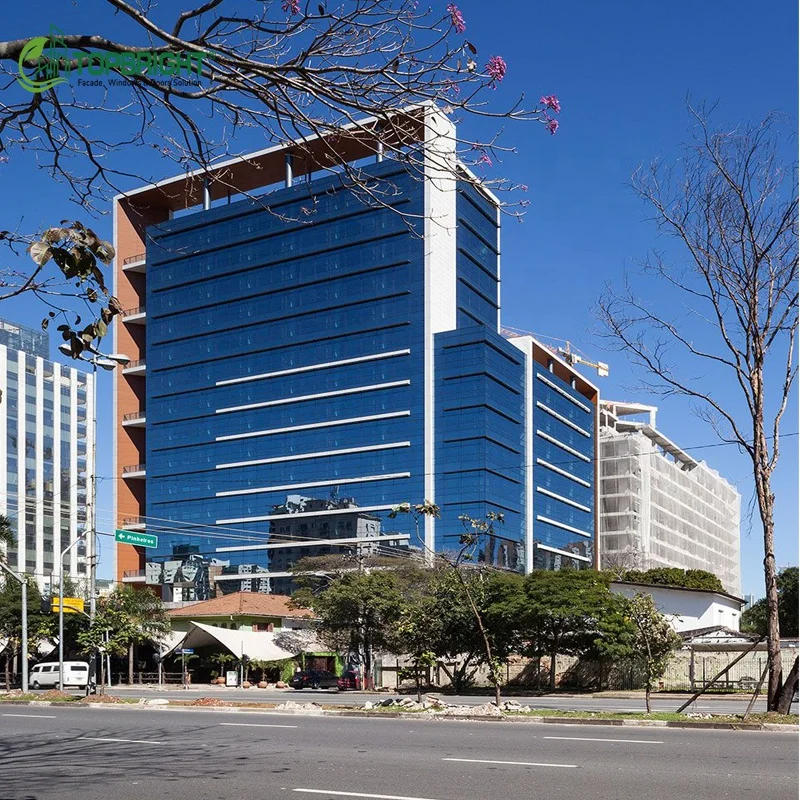 Topbright skyscraper window wall panels storefront energy saving building glass curtain wall system