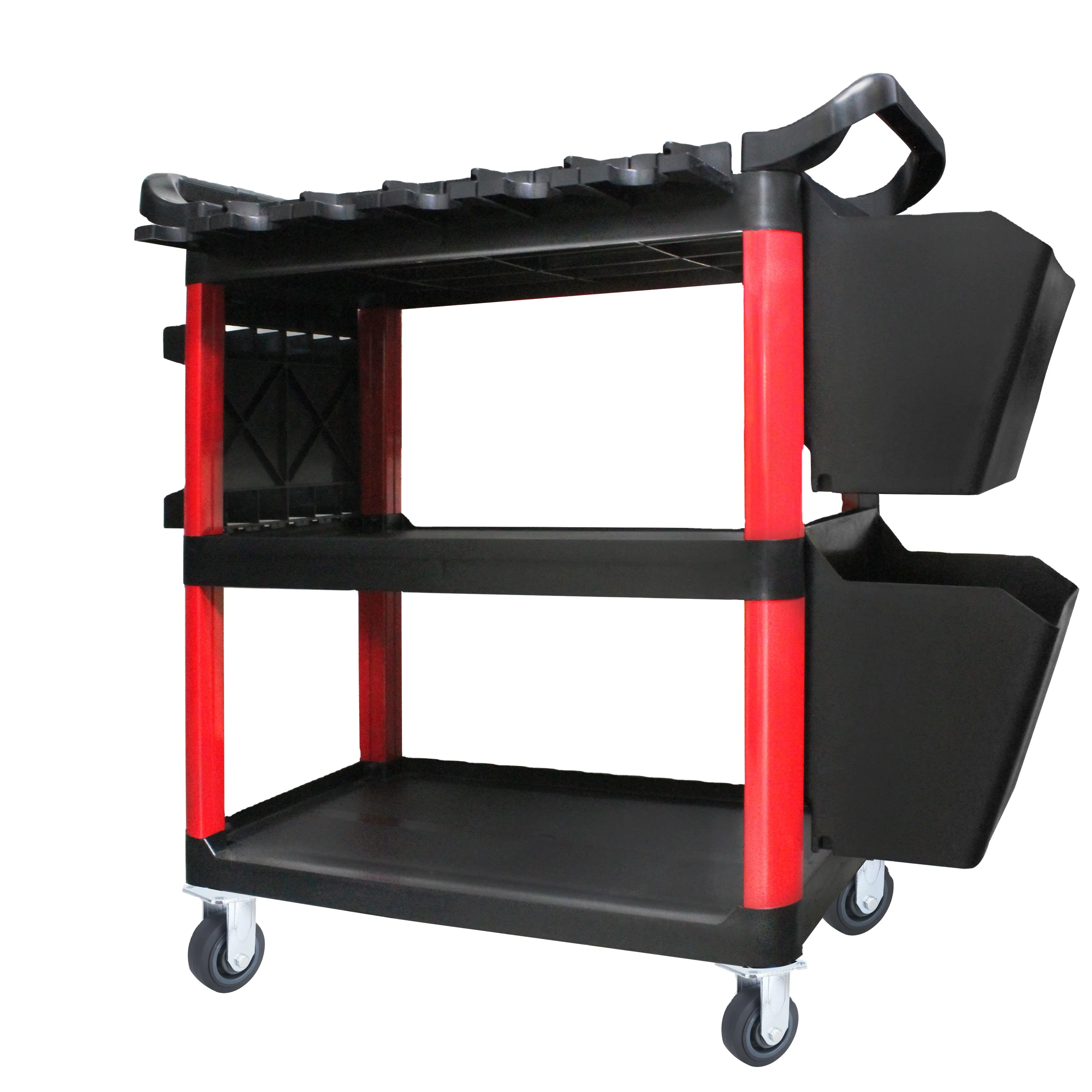 Новейшая многофункциональная пластиковая тележка, рабочая тележка с ведром