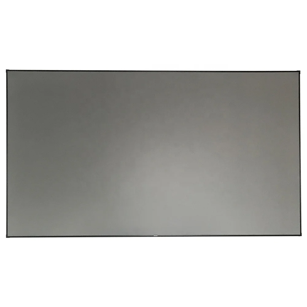 SNOWHITE  100 inch ultra short throw anti-light fresnel soft projection screen ust alr fixed frame projector screen