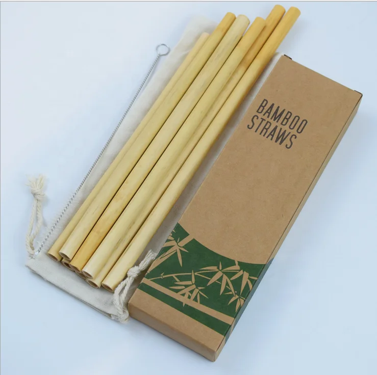 Reusable Organic Biodegradable Bamboo Straw Customized Bulk For Girls Drinking