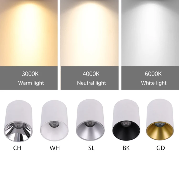 Nordic Design Hot Sale Dimmable Surface Mounted Kitchen Living Room 20W Led COB Downlight