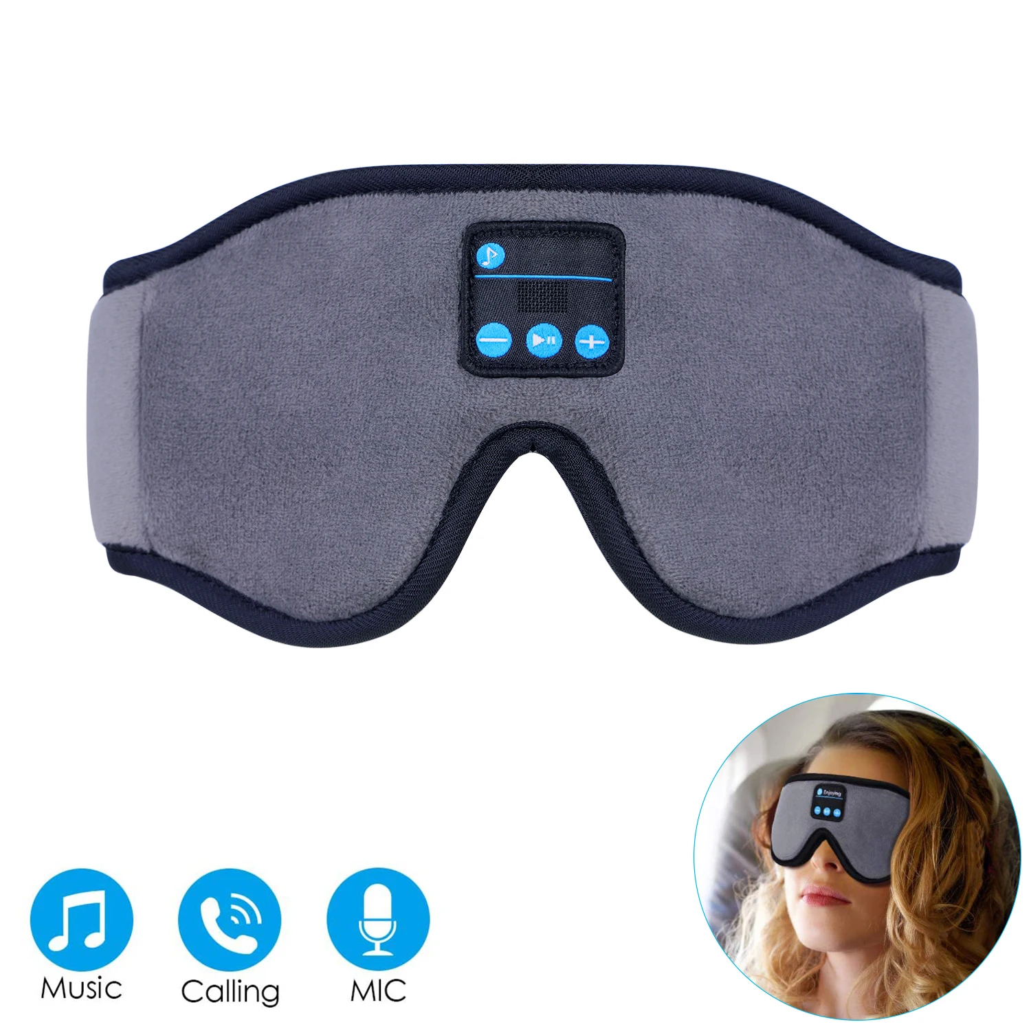 Hot selling new sleep headphones blue tooth sleeping 5.0 eye mask headset sleep blue tooth 3D eye mask