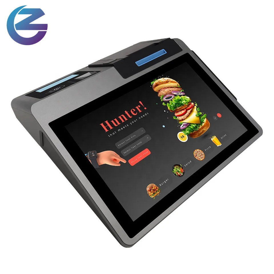 ZCS Z100 Point Of Sale Billing Machine Dual Screen Touch Cash Register pos systems all in one cash register machine epos