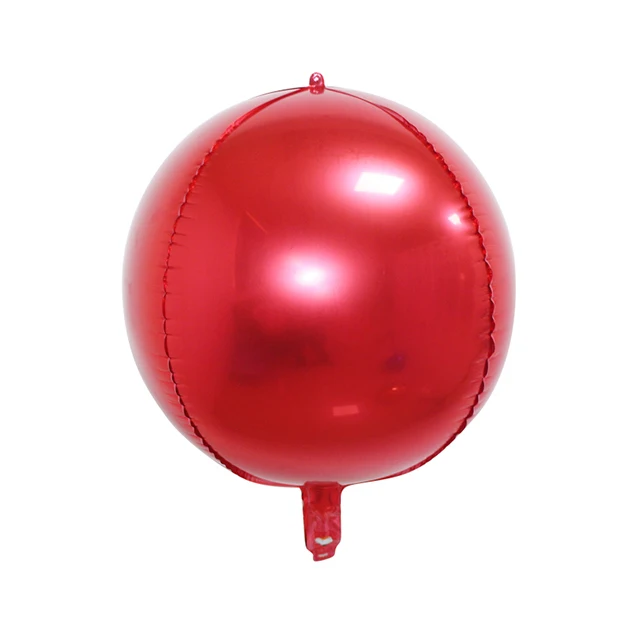 Cheap Price Chrome Metal Aluminum Foil Balloons Colorful 4D Round Shape Wedding Birthday Halloween Party Decorations Balloon