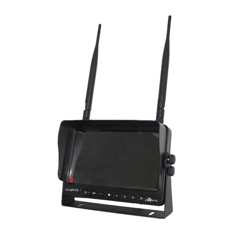 AHD Quad Monitor Digital Wireless Car DVR Monitor Reverse Rear View Camera System for Tower Crane Heavy Truck