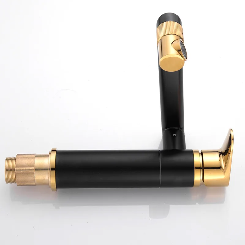 
New design faucet mixer 360 degree rotation bathroom mixers brass black gold cold hot basin faucet 