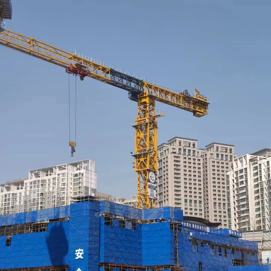 Heavy Objects Small Tower Cranes 6 ton 40m 5610-6 Arm Length 56m Max Lift Construction Crane Tower for Sale