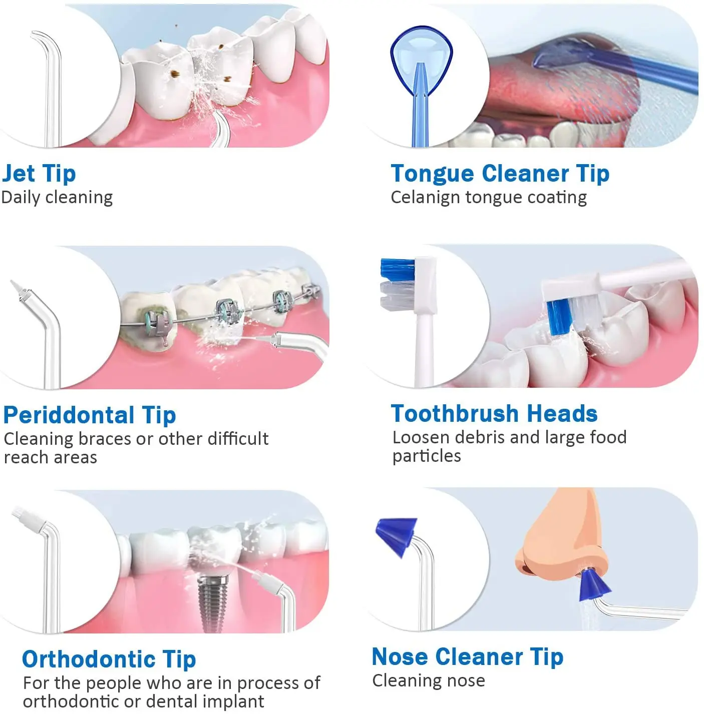H2ofloss Electric Power Dental Floss Teeth Clean Wireless Oral Irrigation water flosser
