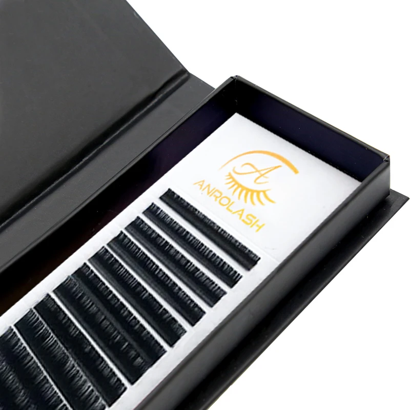 Custom Logo Wholesale PBT Fiber Silk Mink Eyelash Extension YY Shape False EyeLashes Extensions