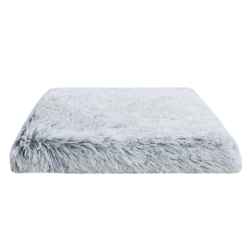 Plush Faux Fur Pet Cushion Memory Foam Dog Kennel Cat Four Season Mat Washable Removable Waterproof Customized Logo Picture 1pc