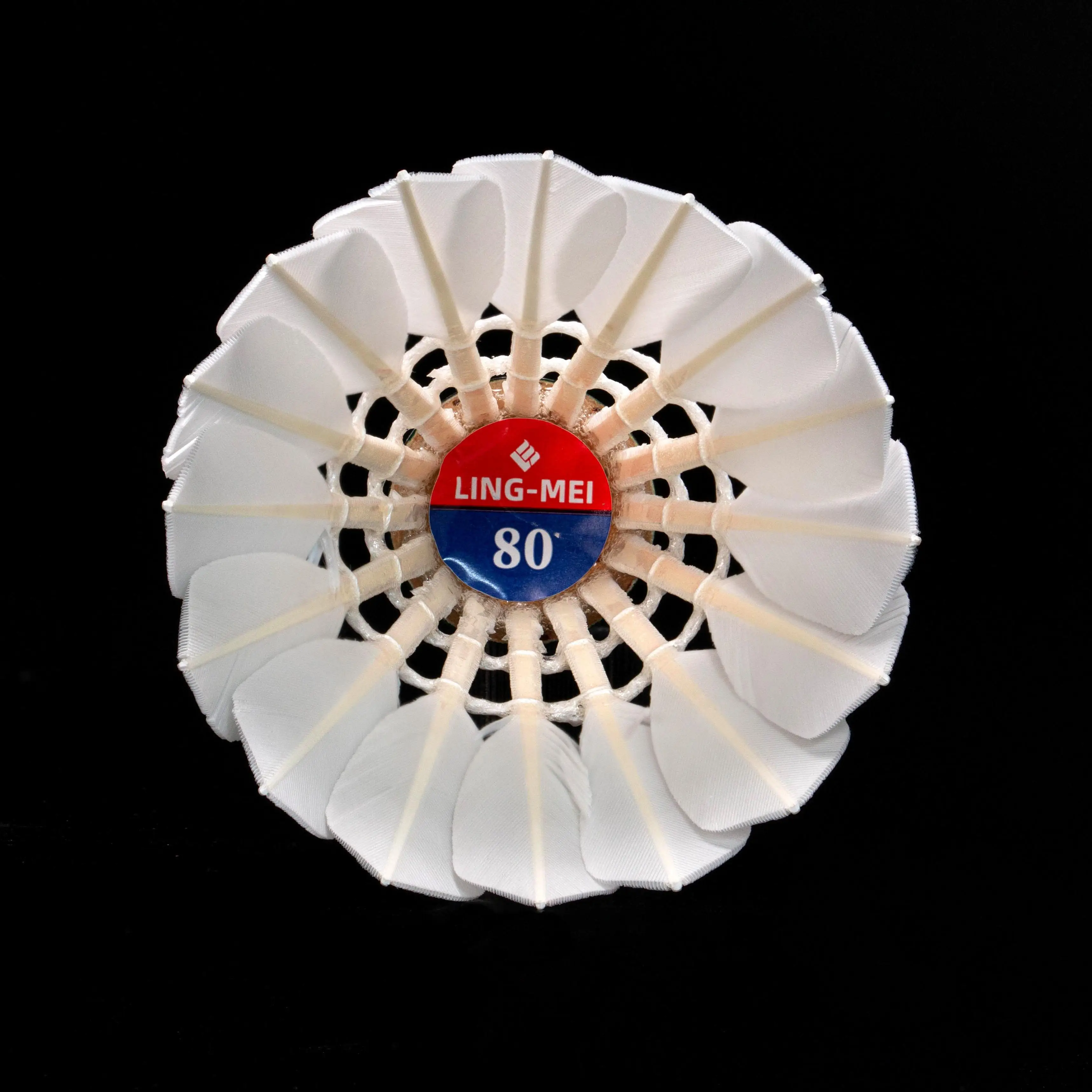 LINGMEI-80 BWF Custom  LING MEI 80 Goose Feather Badminton Shuttlecock Birdies Shuttles Shuttle EG1130 for Tournament Training