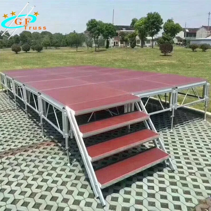 Concert/Event Used 4*4ft, 4*8ft Stage Platform Skidproof Plywood Portable Stage Platform