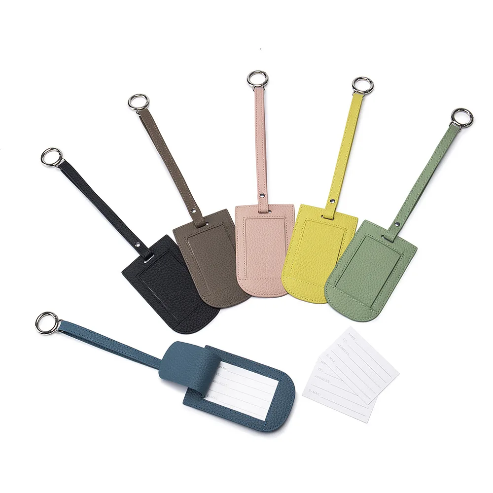 New Arrival Business Gift Luggage Tags Boarding Pass Travel Luggage Tags Genuine Leather Luggage Tag