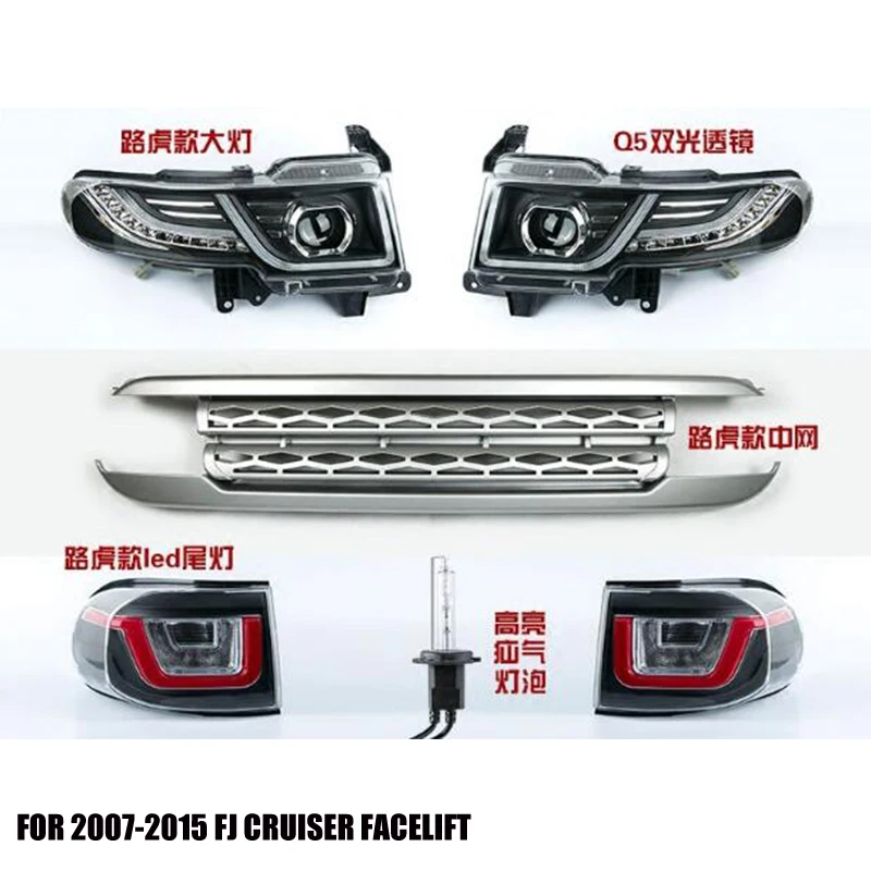 
Car Accessories Bumper Fit for FJ Cruiser 2007-2015 FJ79 Front Face Body Kit Facelift Conversion 