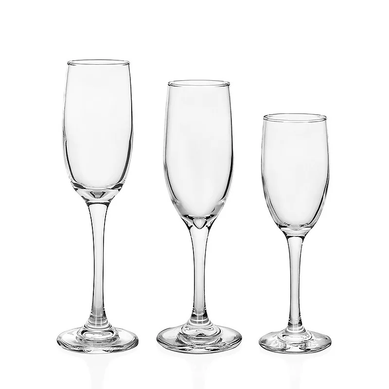 Hotel supplies wholesale crystal glass flute type champagne white wine goblets one-piece cocktail glasses  red wine glass