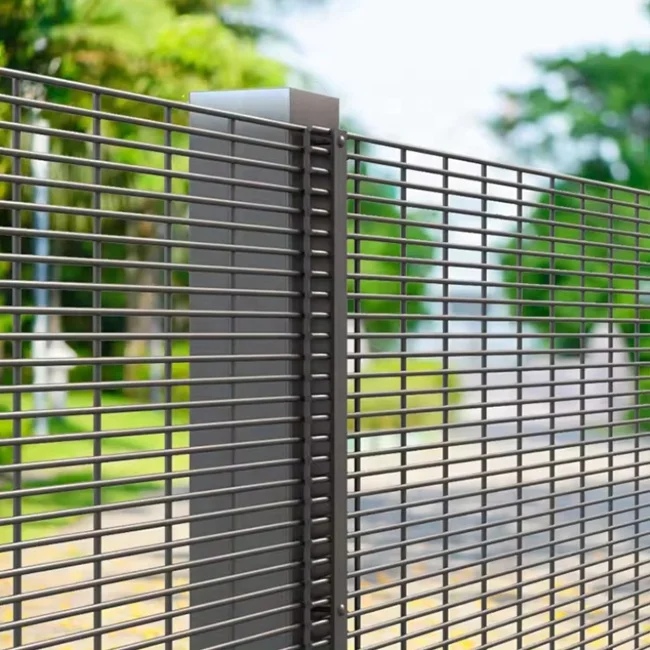 Clear view 358 anti climb fence high security dense mesh fence panels security fence for airport railway prison