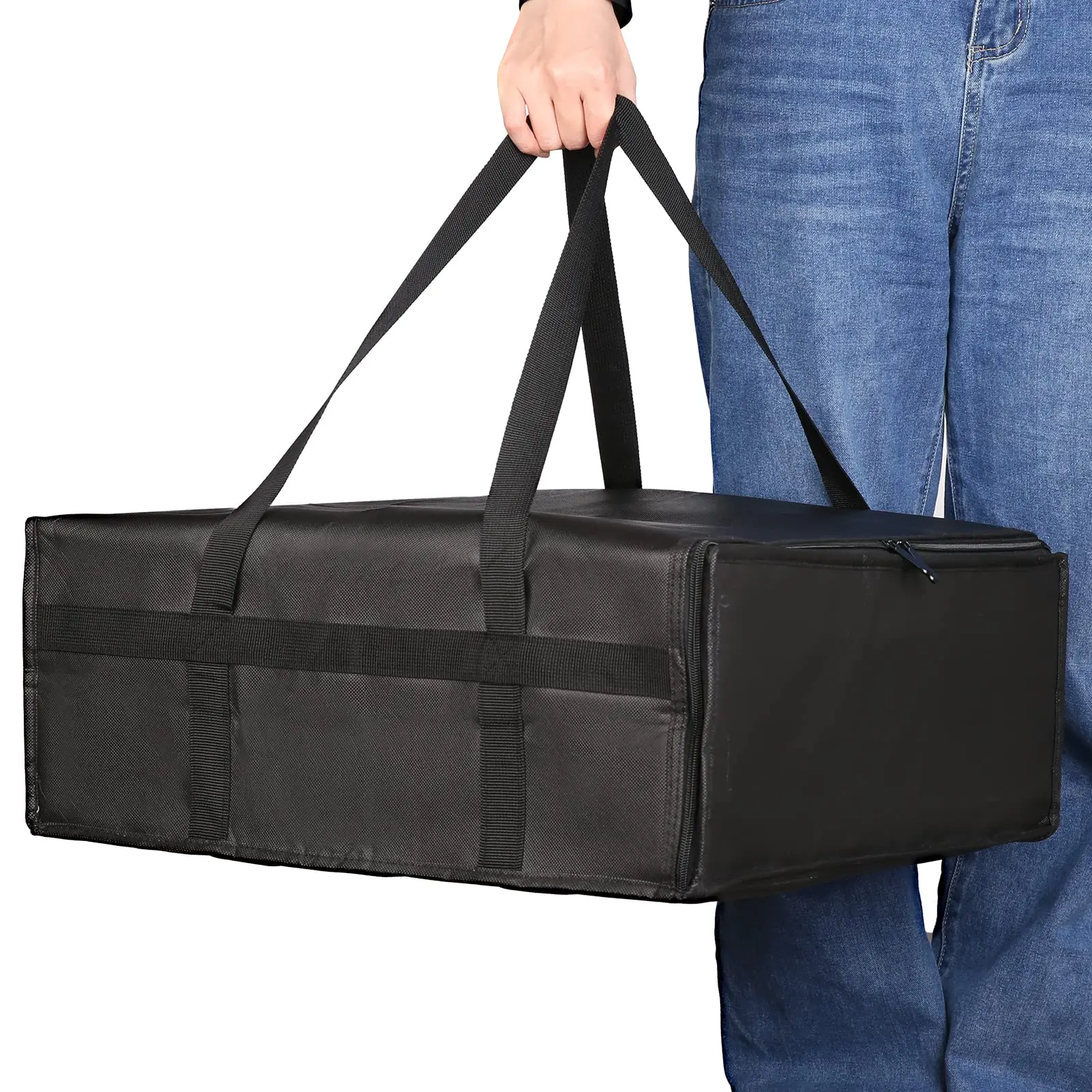 Custom Logo 20x20 Inches Pizza Carrier Insulated Bags Cooler Lunch Food Bag Professional Pizza Delivery Bag