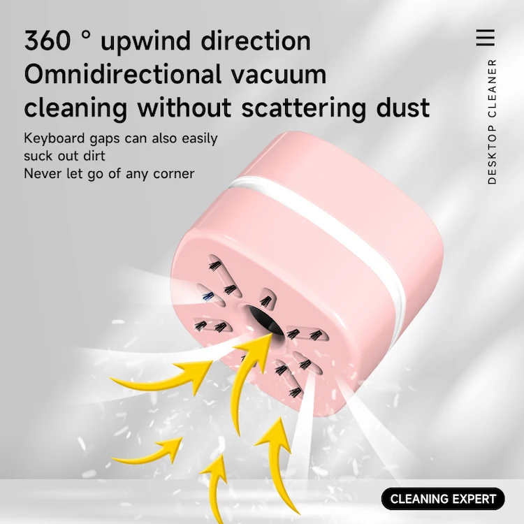 Mini Table Portable Wireless Vacuum Cleaners Computer Keyboard Desk Cleaner for Student and Kids