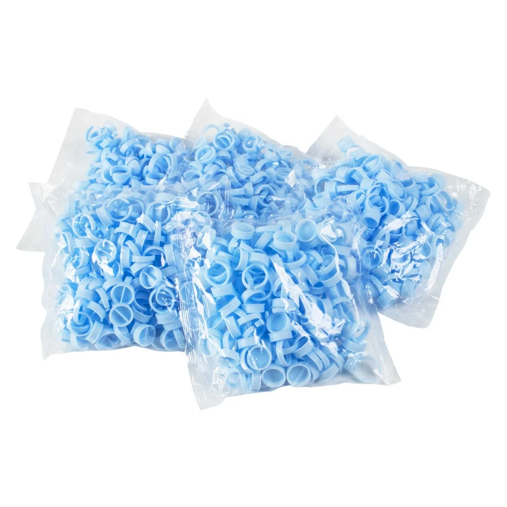 100pcs  One-time harmless Makeup Ring Eyelashes Extension Adhesive Glue Holder Plastic Pigment Ring Tattoo Ink Cup Accessories