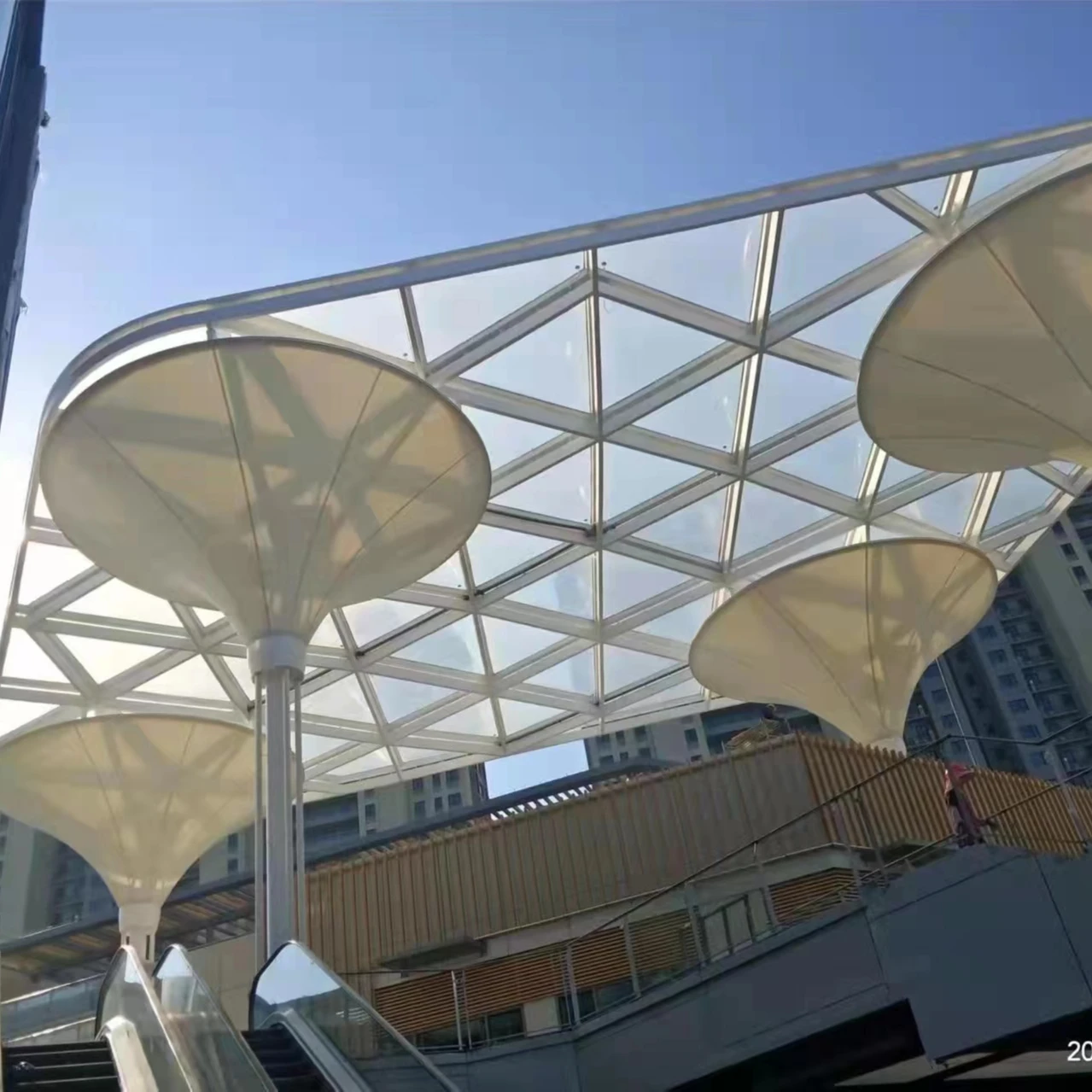 Легкая воздушная подушка ETFE, коммерческая воздушная подушка ETFE, тканевая мембранная архитектура ETFE