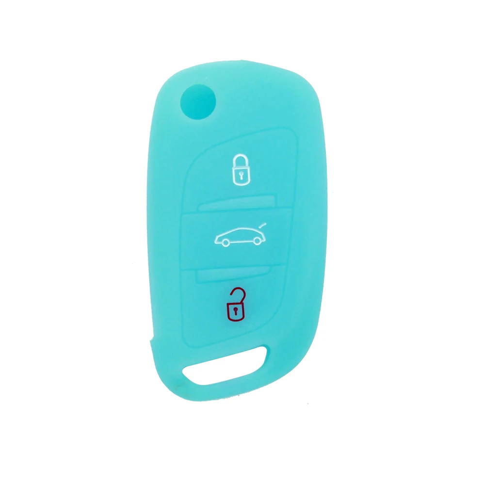High Quality Decorative Anti Drop Soft Silicone Folding 3 Buttons Car Key Cover