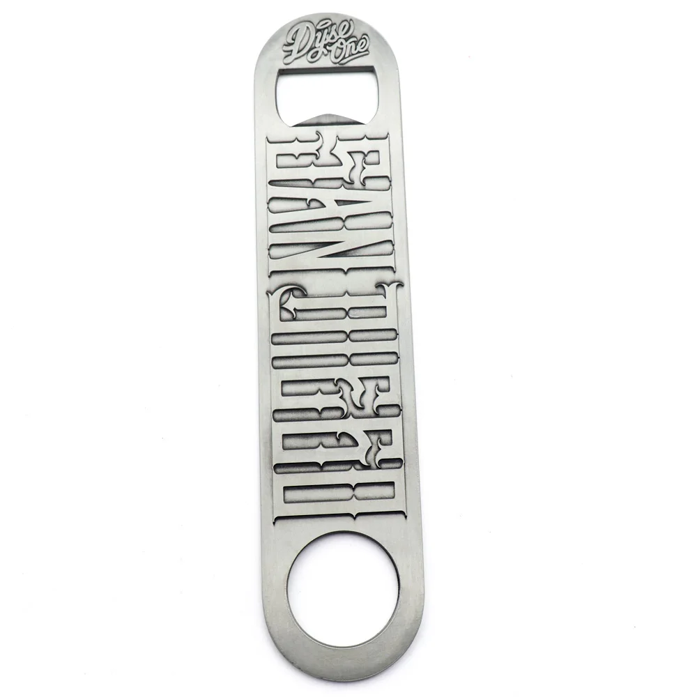 Custom Bottle Opener Engraved Laser Logo Black Bar Blade Flat Beer Opener Stainless Steel Sublimation Blank Bottle Opener Blanks