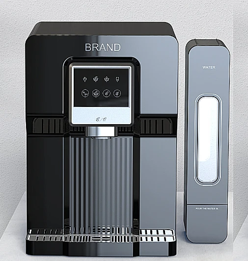 Countertop Water Cooler with Ice Making Function Pipeline Water Dispenser Compressor Cooling Ice Maker CB Electric Plastic Cold