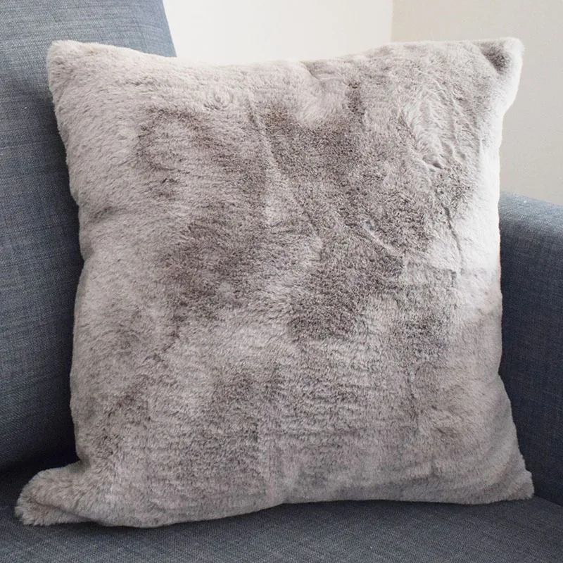 2020 Popular Decorative Cushion Design Pure Color Like Rabbit Hair Bed Pillows