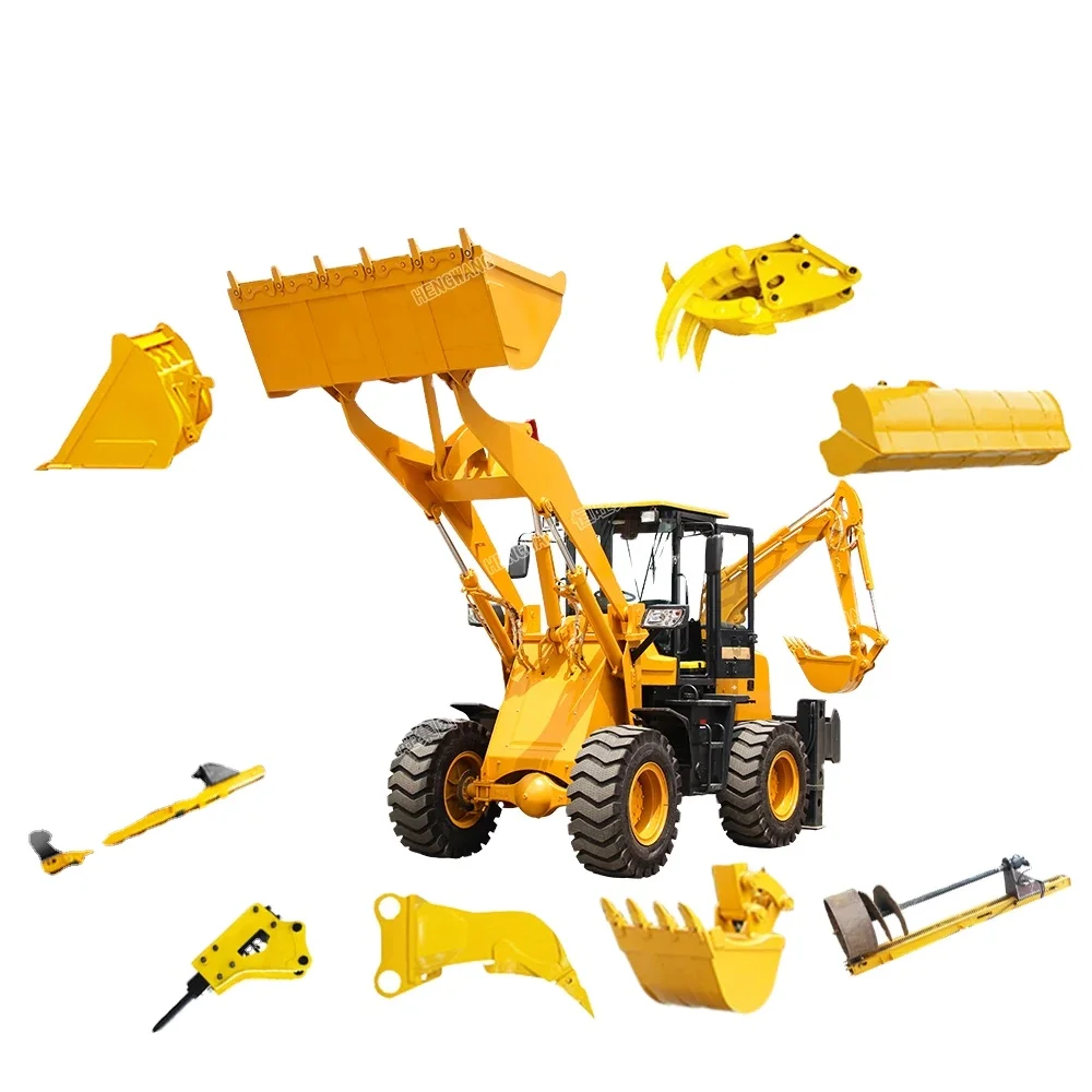 Hengwang hydraulic hammer cheap loader changer wide bucket towable digger filter  tractor backhoe mini