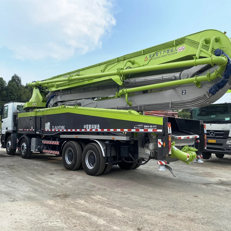 Good condition Zoomlion benz 52m mercedes refurbished concrete pump truck